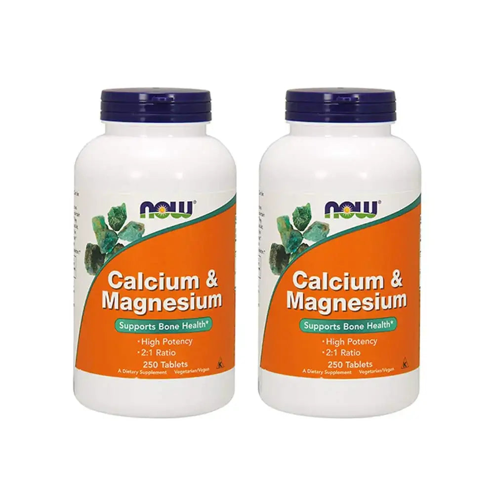 Now Foods Calcium & Magnesium 250 Tablets (Pack of 2)