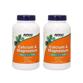 Now Foods Calcium & Magnesium 250 Tablets (Pack of 2)