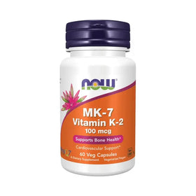 NOW Foods MK-7 Vitamin K-2 100 mcg Veg Capsules 60 Count (3 Pack)