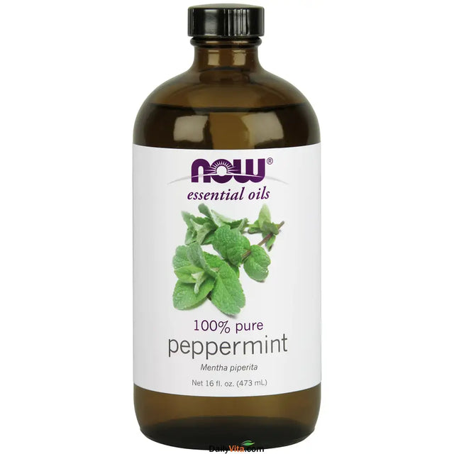 NOW Foods Peppermint Oil 16 Fluid Ounce (2 Pack)
