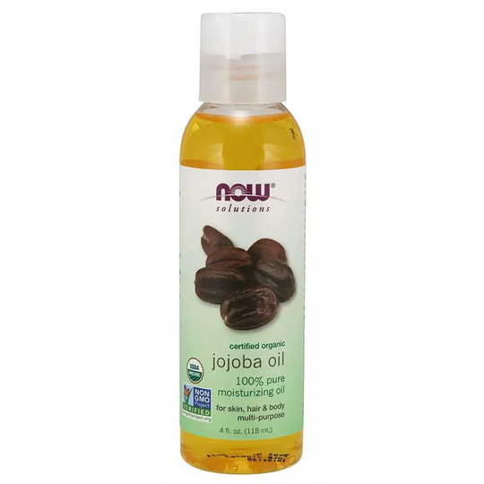 NOW Foods Solutions Certified Organic Jojoba Oil 4 oz Liquid