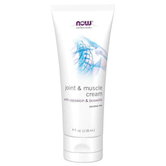 NOW Foods Solutions Joint & Muscle Cream with Capsaicin and Boswellia Paraben Free 4-Ounce