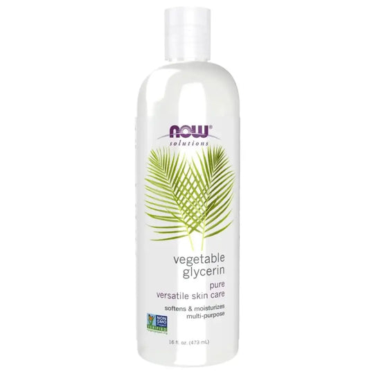 NOW Foods Solutions Vegetable Glycerin 100% Pure Versatile Skin Care Softening and Moisturizing 16-Ounce