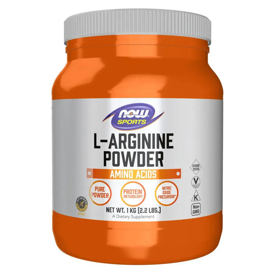NOW Foods Sports Nutrition L-Arginine Powder Nitric Oxide Precursor Amino Acids 2.2-Pound