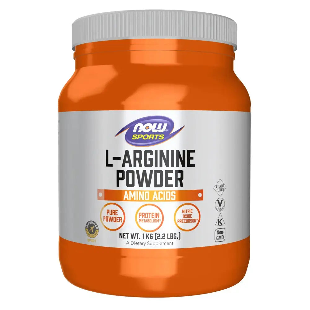 NOW Foods Sports Nutrition L-Arginine Powder Nitric Oxide Precursor Amino Acids 2.2-Pound