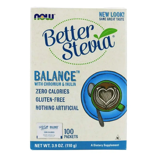 NOW Foods Stevia Balance100 Packets (Pack of 3)