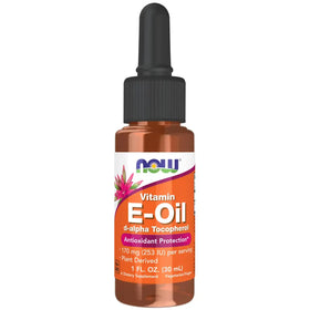 NOW Foods Supplements Natural Vitamin E-Oil Liquid (D-Alpha Tocopherol) Antioxidant Protection* 1-Ounce