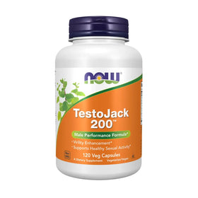 NOW Foods Supplements TestoJack™ 200 with Tongkat Ali Tribulus Maca and Horny Goat Weed 120 Veg Capsules