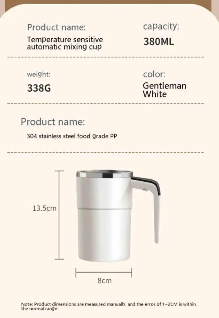 Self-Stirring Magnetic Coffee Mug