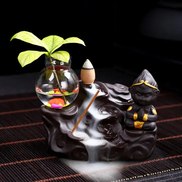 Ceramic Incense Burner with Creative Sun Wukong Design - Joomcy