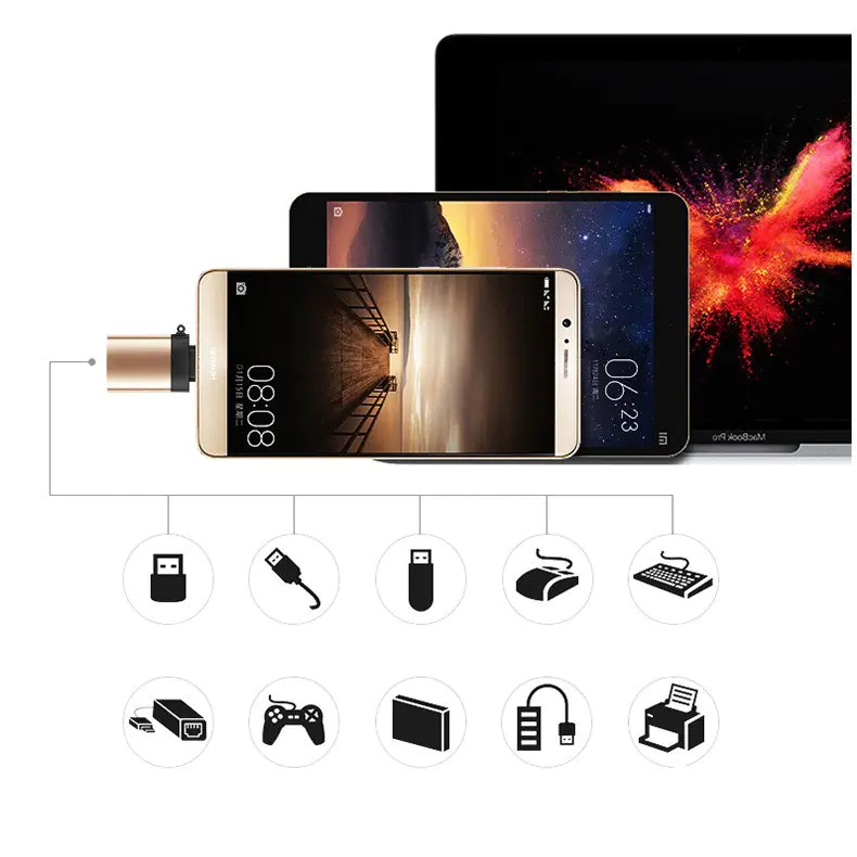 USB 3.0 to Type-C OTG Adapter for Smartphones - Joomcy