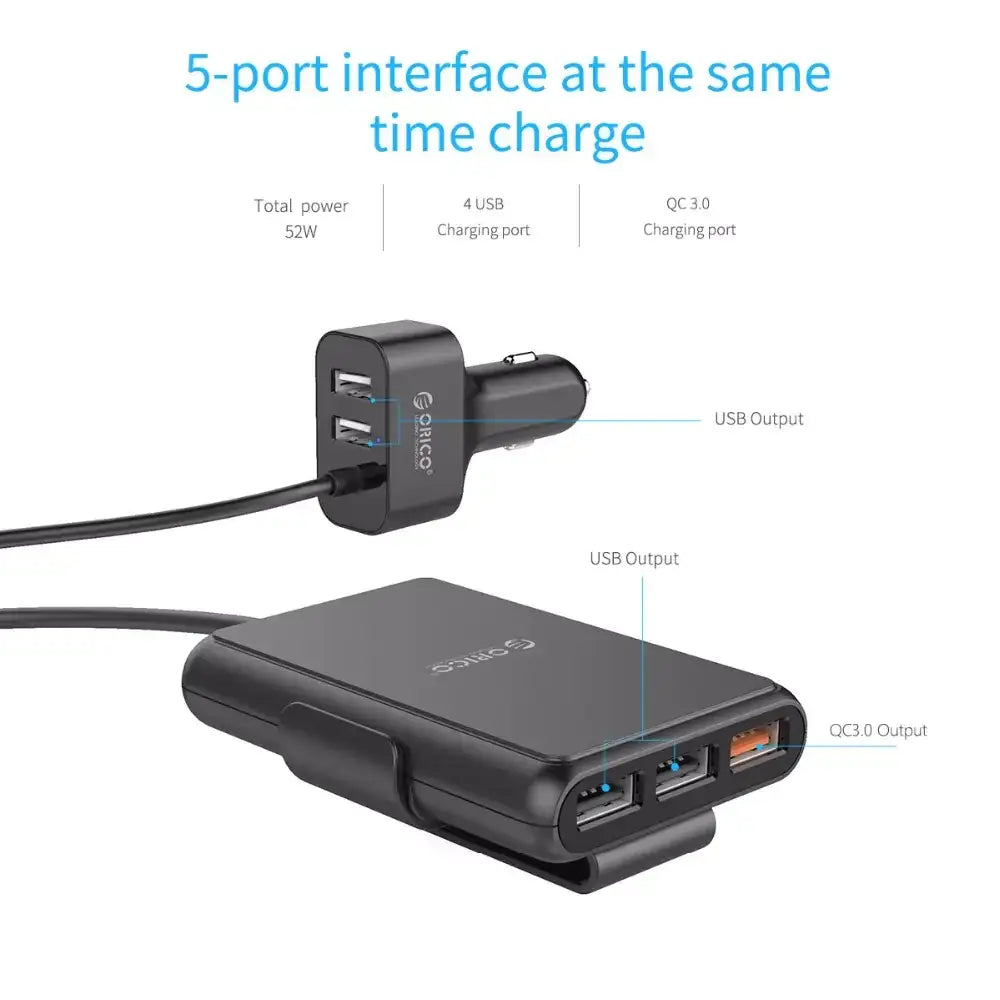 ORICO QC3.0 Car Charger with Dual USB Ports
