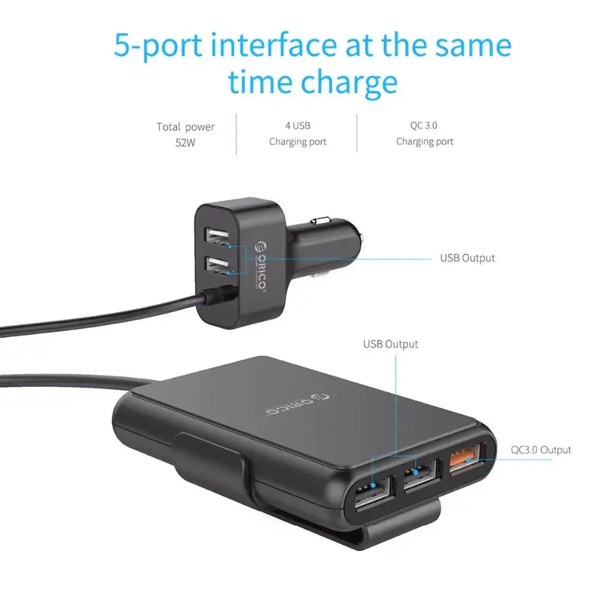 ORICO QC3.0 Car Charger with Dual USB Ports