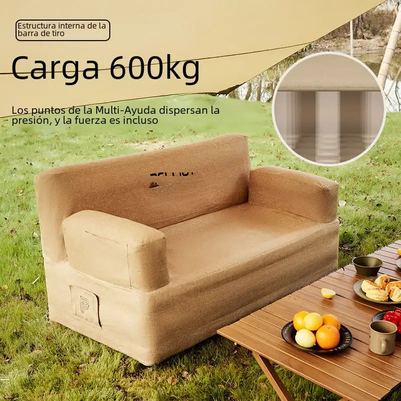 "Outdoor Inflatable Sofa for Two – Portable Oxford Fabric"
