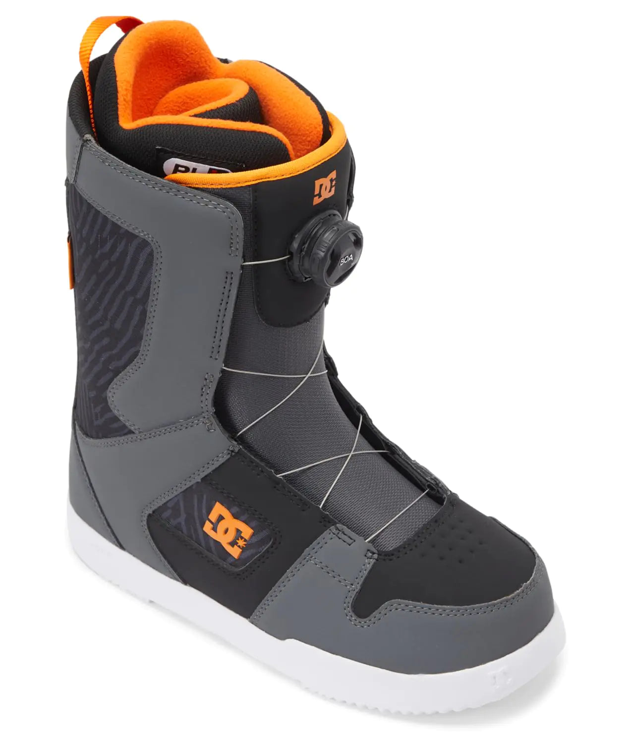 DC Phase BOA Snowboard Boots Grey/Black/Orange 10 D (M)