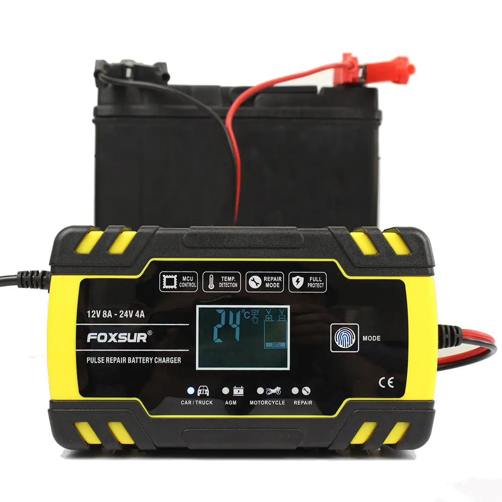 LCD Display Motorcycle Battery Charger - Joomcy