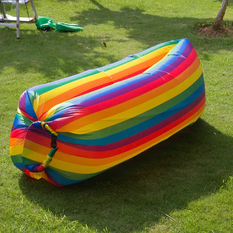 Portable Inflatable Rainbow Sofa and Sleeping Bag