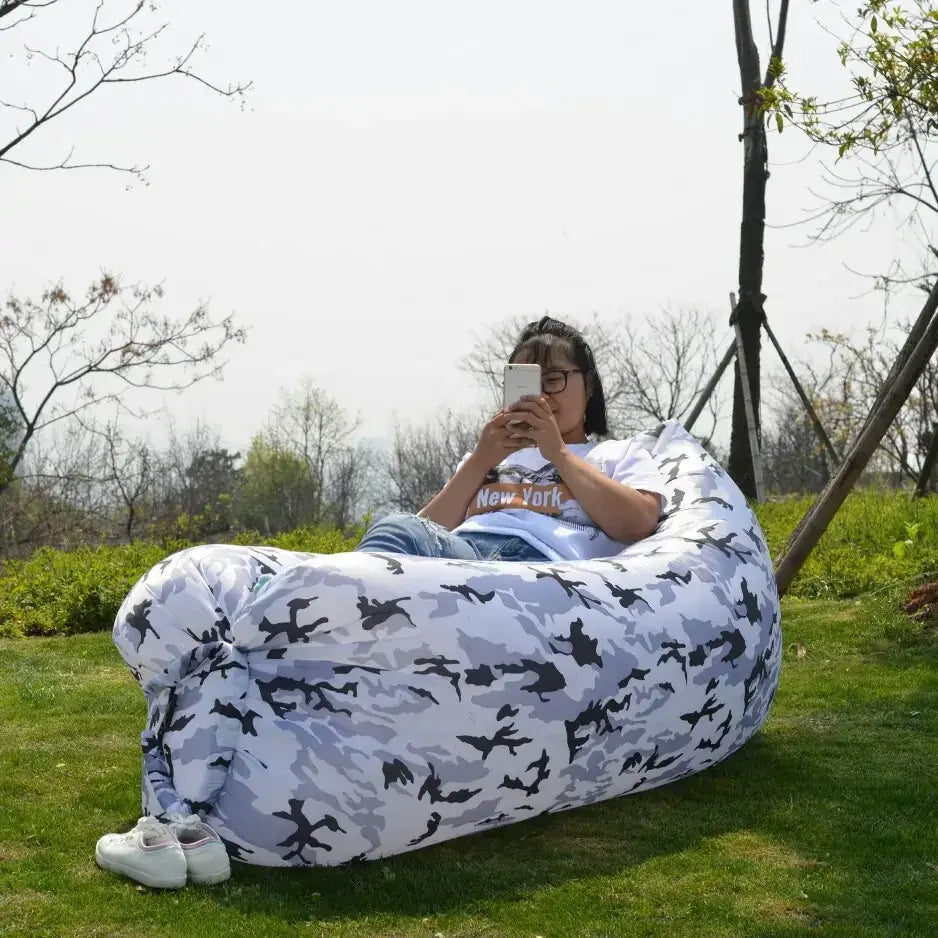 Portable Inflatable Rainbow Sofa and Sleeping Bag
