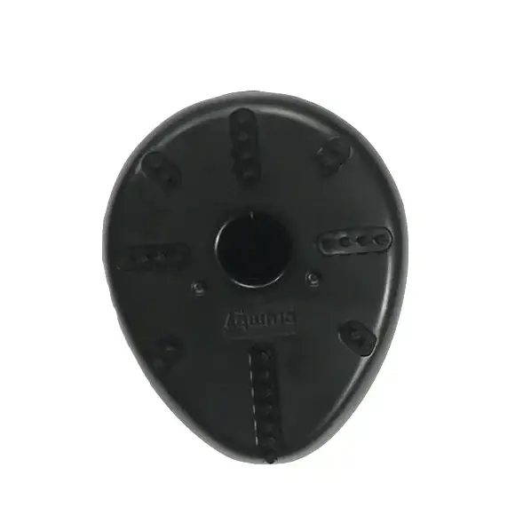 Black plastic base with a central hole and multiple small protrusions around the perimeter.