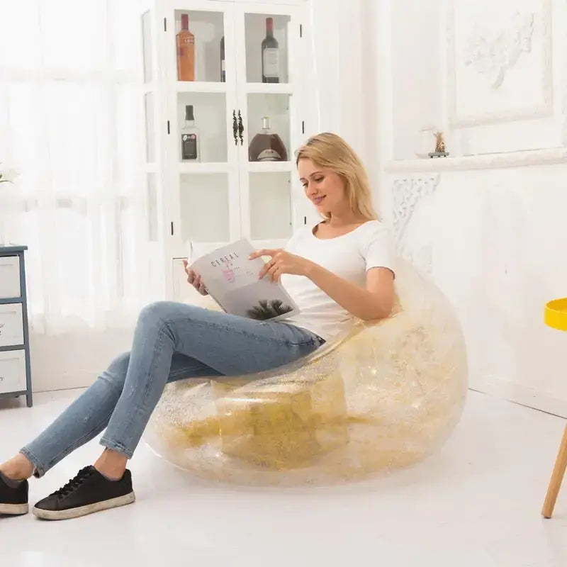 PVC Inflatable Sequin Sofa for Indoor/Outdoor