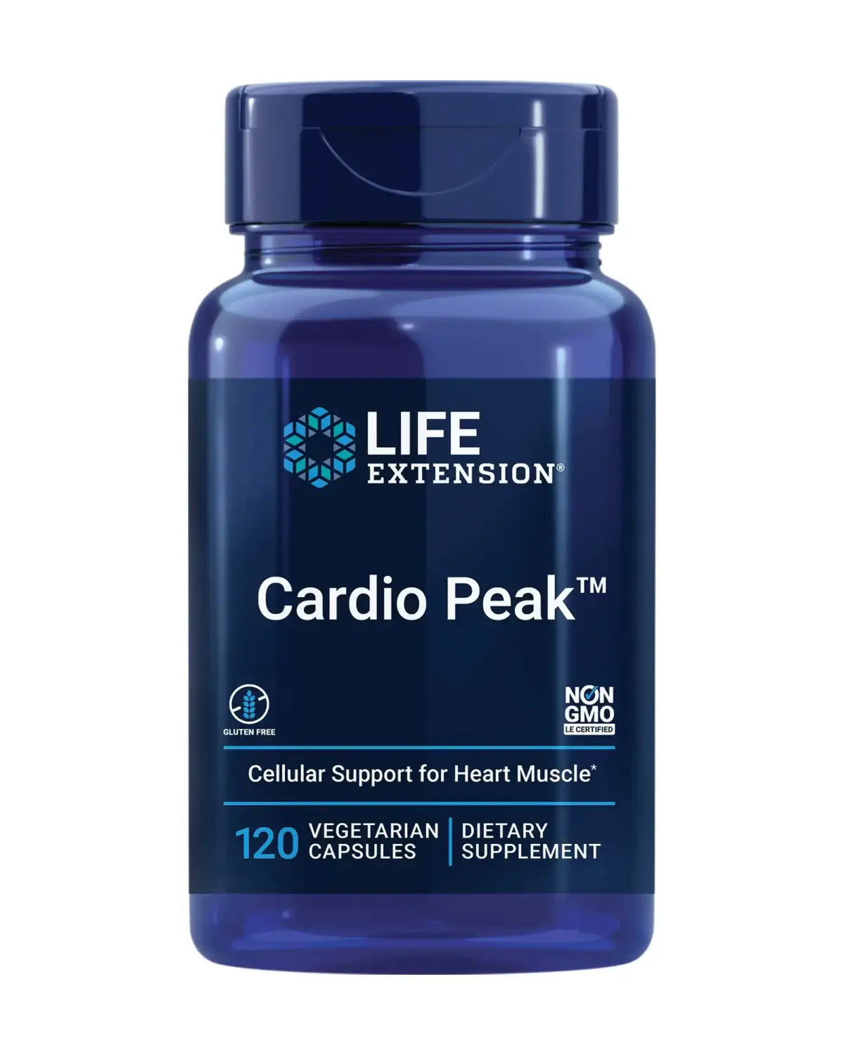 Life Extension Cardio Peak - Hawthorn Extract (Leaf Flower Stem) Supplement with Arjuna Extract for Heart Health Support - Twice Daily - Gluten Free Non-GMO Vegetarian - 120 Capsules