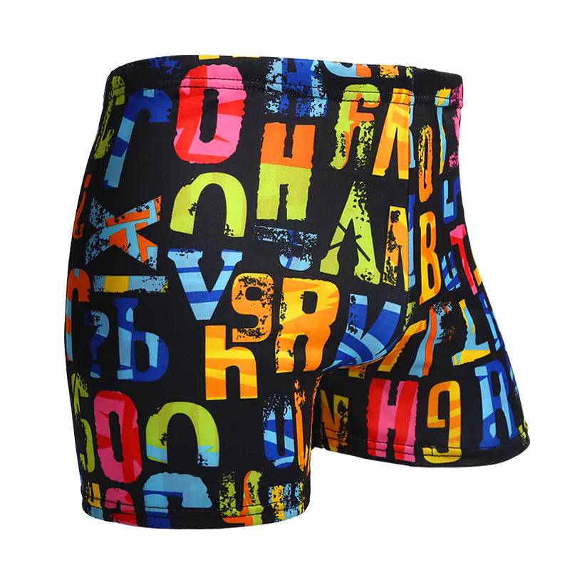 Men's Milk Silk Printed Swimming Trunks for Spa & Beach - Joomcy