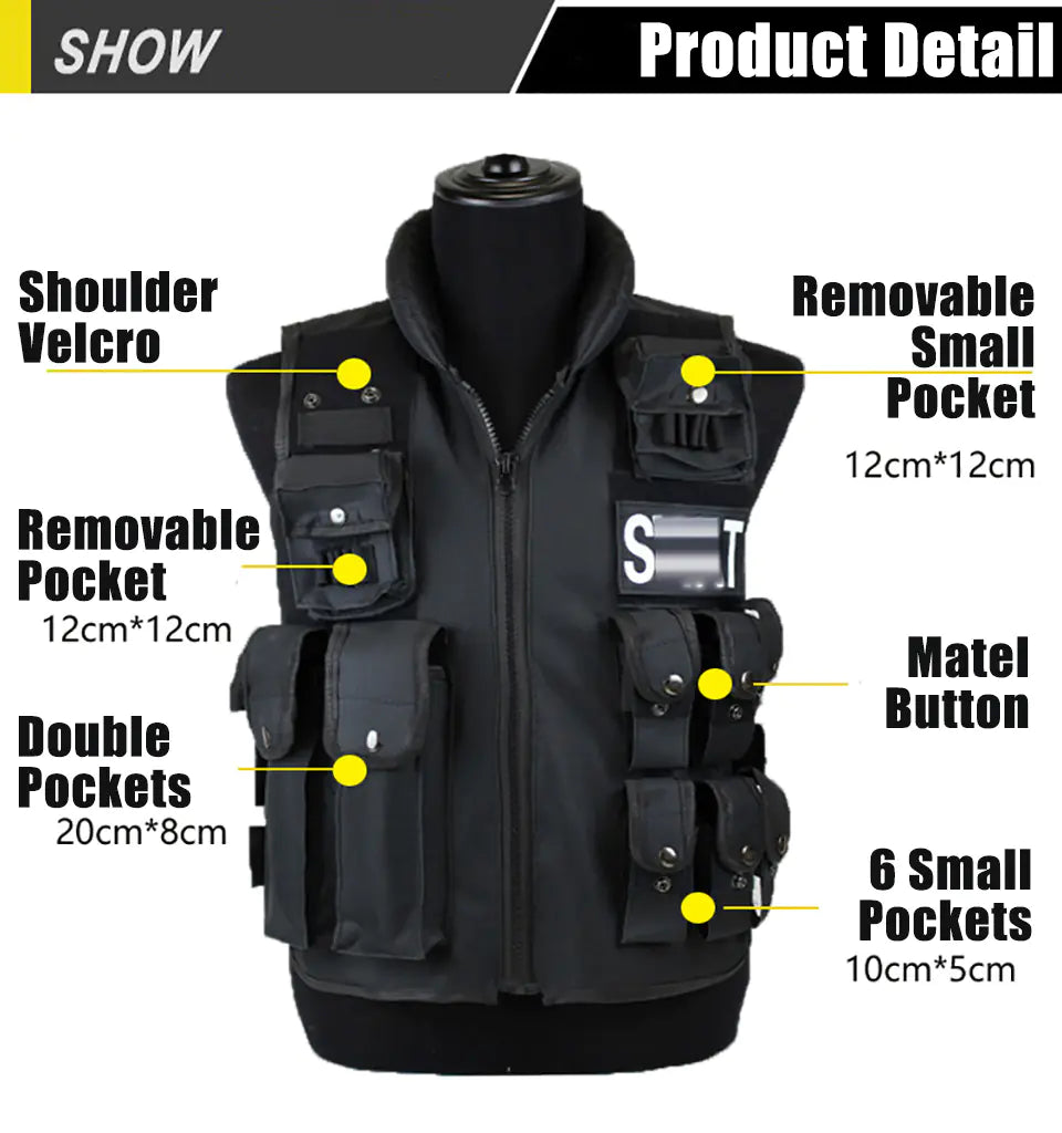 Tactical Vest for Adults - Unisex Outdoor Combat Gear