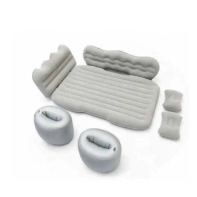 qiyue Car Air Mattress Bed - car air Mattress Back seat Inflatable SUV Camping Sleeping Pad for Truck Back Seat Backseat Bed with Pump & Pillows