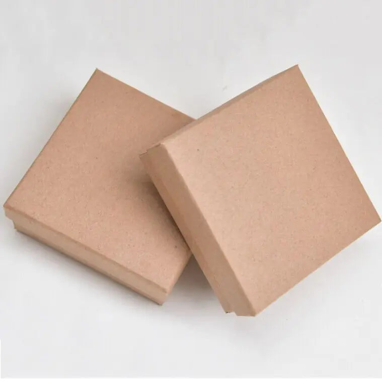 Vintage Leather Paper Earring Ring Box Jewelry Packaging - Joomcy