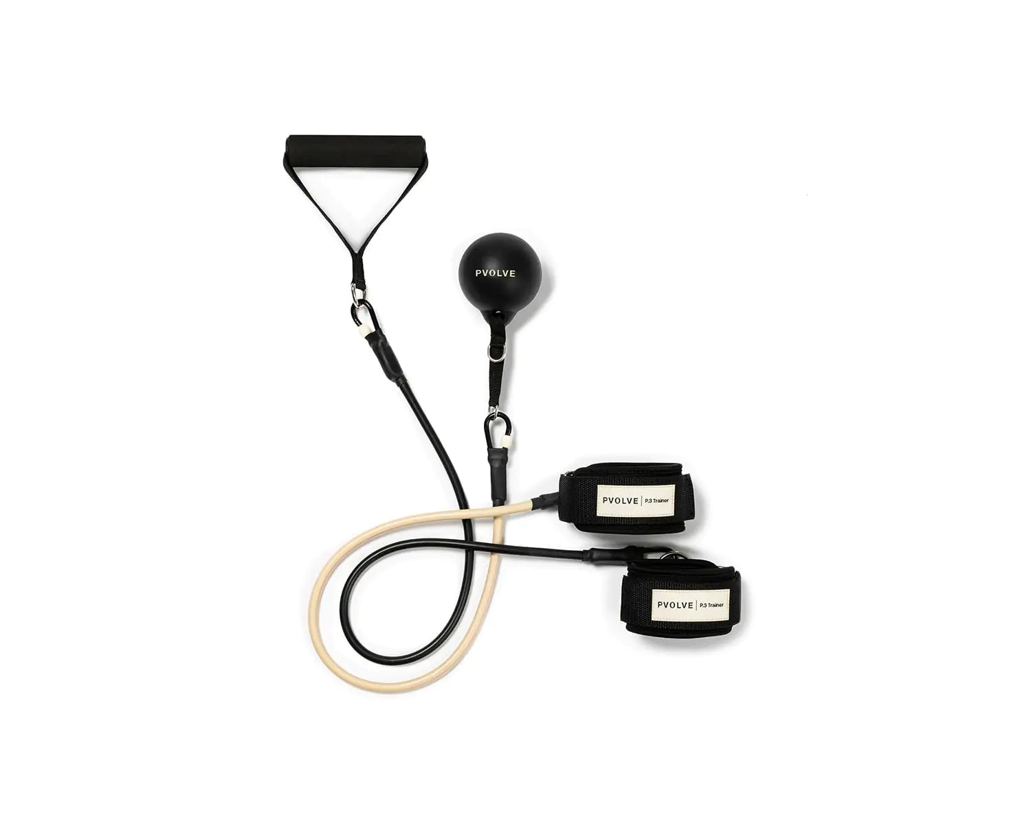 Pvolve P.3 Trainer- Home Gym Fitness Equipment Resistance Band with Ankle Strap and Weight System
