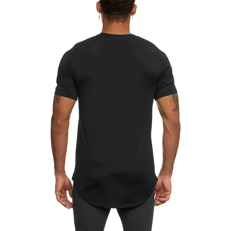 Quality Men's V-Neck Slim Fit Gym T-Shirt (Short Sleeve)