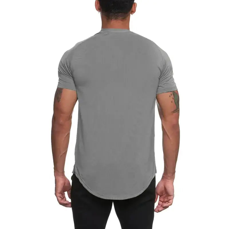 Quality Men's V-Neck Slim Fit Gym T-Shirt (Short Sleeve)