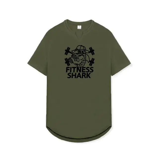 Quality Men's V-Neck Slim Fit Gym T-Shirt (Short Sleeve)