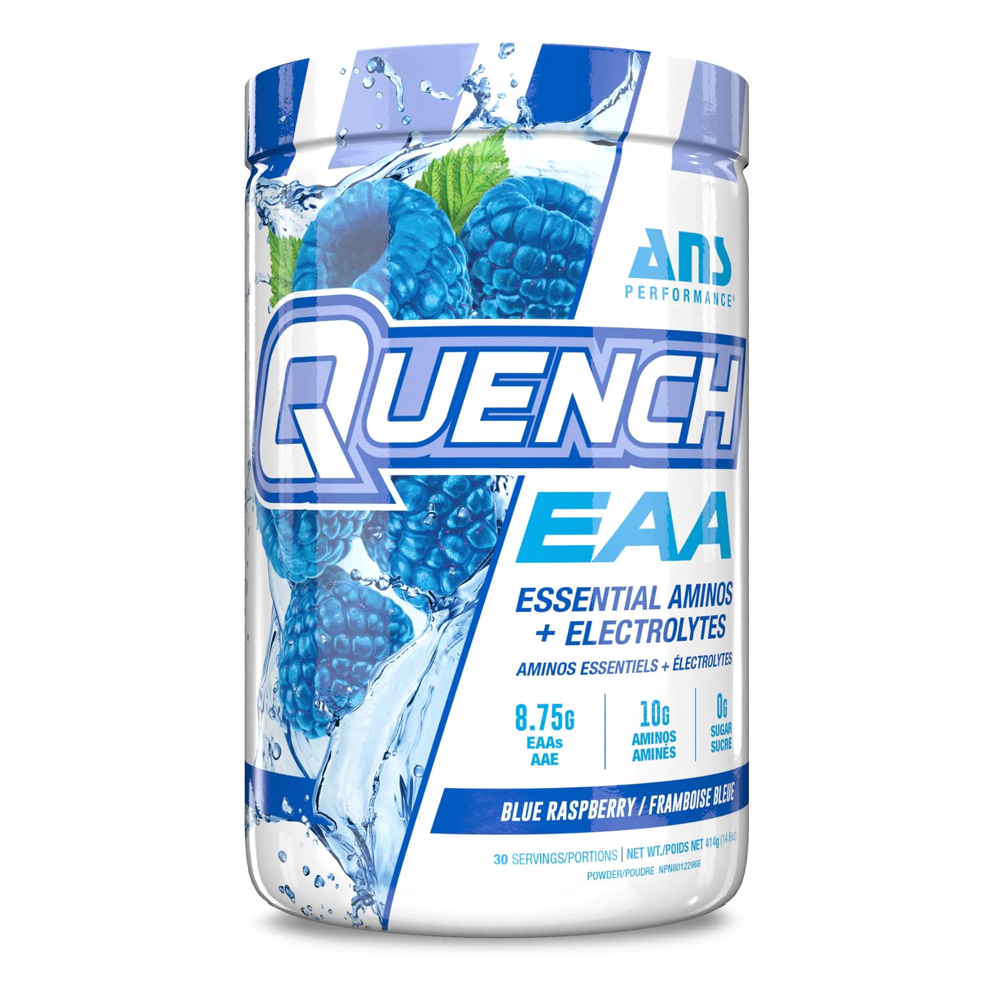 Quench EAA Aminos + Electrolytes - Complete Blend of 9 EAAs - 10g Total Amino Acids - Vitamins Antioxidants Electrolytes - Zero Sugar Carbs Calories (Blue Bombsicle)