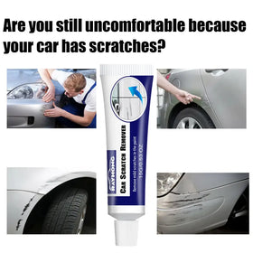 Blue and white tube of rayhong car scratch remover.