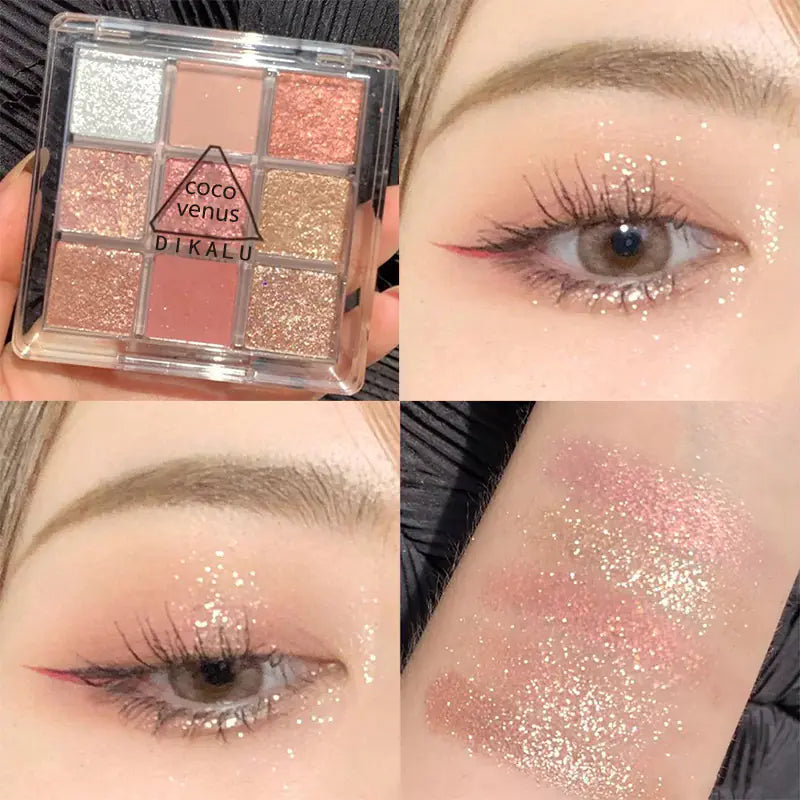 DIKALU Sunset Glow Nine-Color Eyeshadow Palette - Joomcy