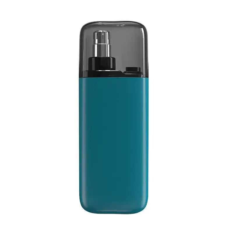 Teal-colored vape pen with a transparent top cap and black accents.
