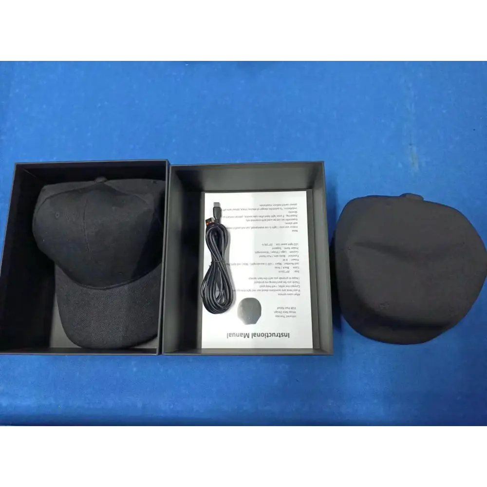 Black baseball cap with textured fabric and adjustable strap