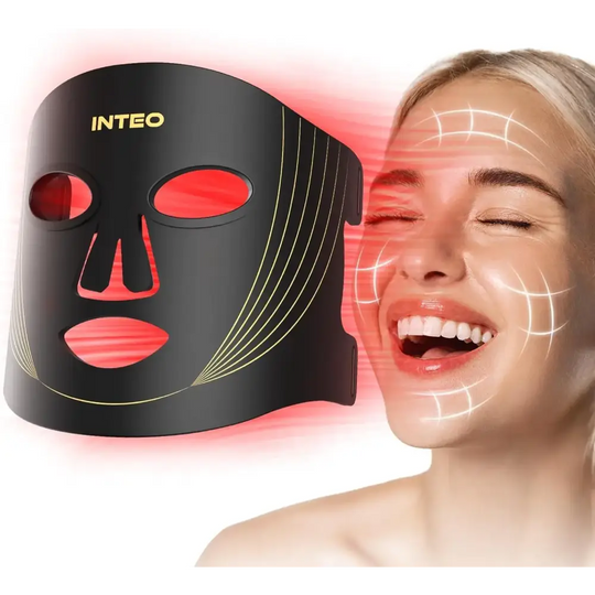 Red Light Therapy for Face 3 Modes Portable Led Face Mask Light Therapy with Remote Near-Infrared 850 Red Light Therapy Mask with Timing Function Red Light Therapy at Home 180 LED Beads