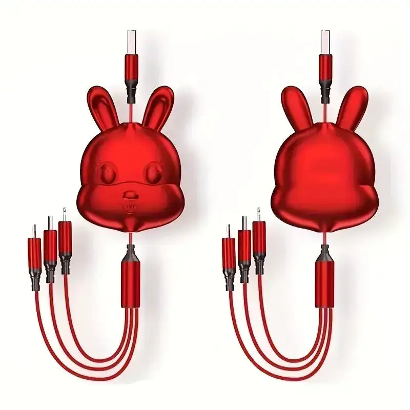 Retractable 1-to-3 Data Cable for Fast Charging
