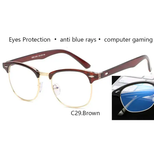 Retro Square Frame Clear Glasses for Men and Women