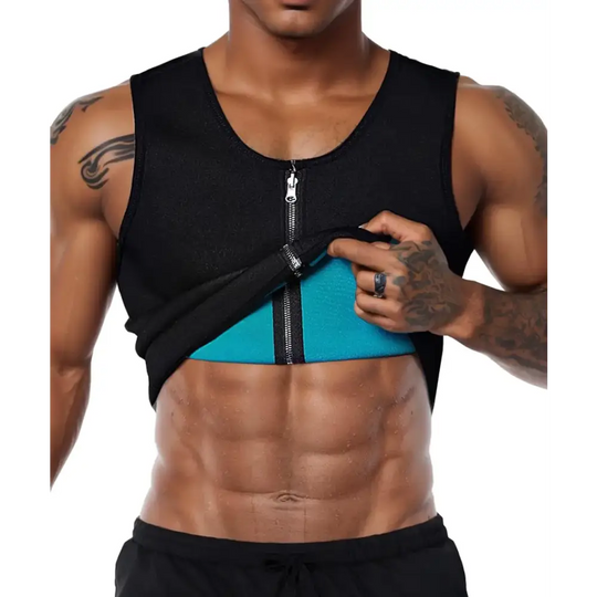 RIBIKA Sweat Vest for Men Neoprene Sauna Suit Corset Waist Trainer Workout Tank Tops Weight Loss Body Shaper Shirts