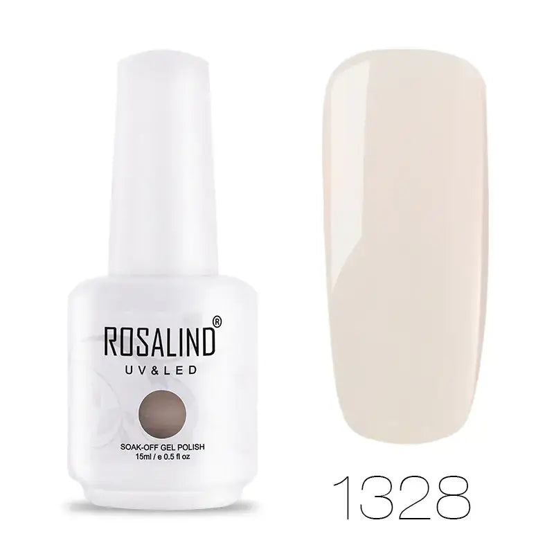 White bottle of rosalind uv&led soak-off gel polish, shade 1328.