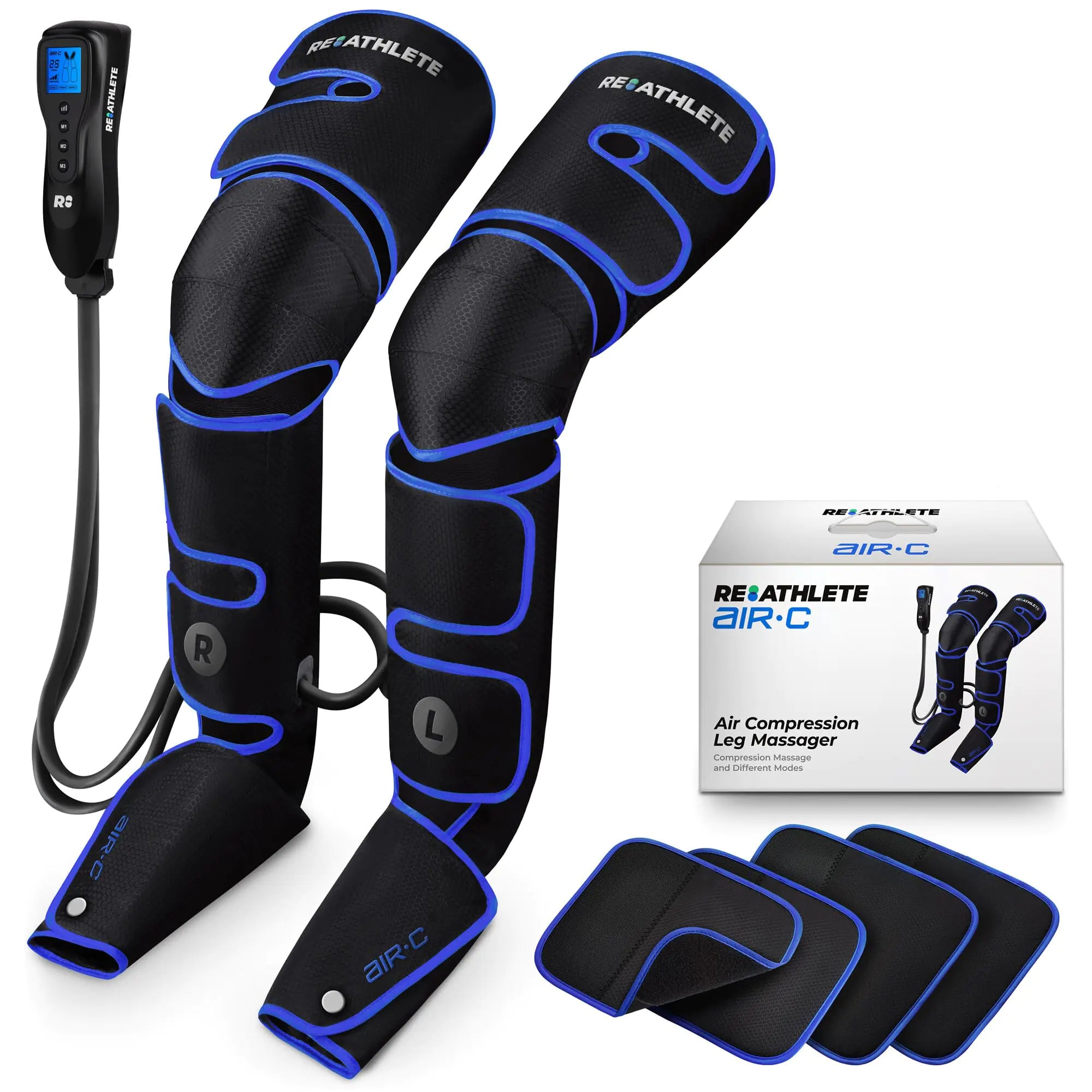 REATHLETE Leg Massager - Full Leg Massager for Circulation and Pain Relief 4 Modes of Massage | Thigh Calf Foot Massager | Air Compression Leg Massager
