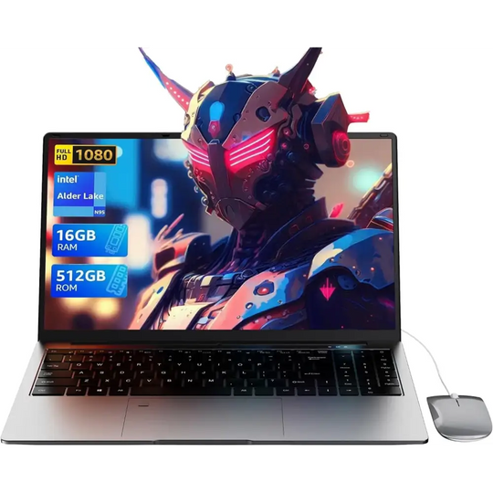 SAINTDISE 15.6" Laptop Computer - Quad-Core N95 Processor (Up to 3.4GHz) Gaming Laptop 16GB DDR4 512GB SSD Students Business Laptop PC Support Touch IDWiFi BT4.2 HDMI USB 3.0
