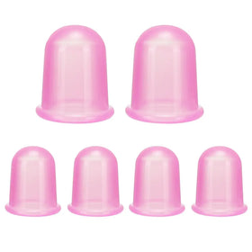 Excitsayno Silicone cupping set 6 transparent medical grade cups 2 XL and 4 L for cellulite and massage
