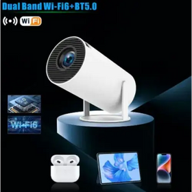 White cylindrical security camera with a black lens ring and sleek modern design, featuring dual-band wi-fi 6+bt5.0 connectivity for seamless smart home integration.