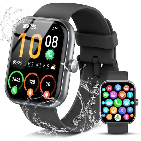 Smart Watch for Men Women 1.96" Fitness Tracker Running Watch (Answer/Make Call) IP68 Waterproof Pedometer Sleep/Step/Activity/Heart Rate Monitor 110+ Sport Modes Smartwatch for Adroid iOS Phone