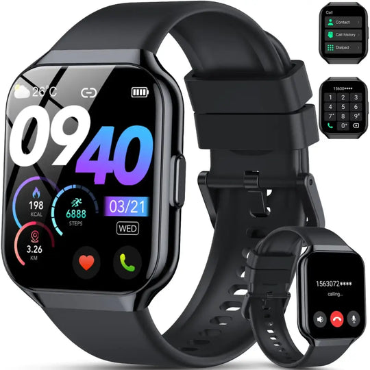 Smart Watch for Men Women (Answer/Make Call) 1.96" HD Smartwatch Fitness Activity Tracker 110+ Sports IP68 Waterproof Heart Rate/Sleep Monitor/Pedometer/Calories Fitness Watch for Android iOS