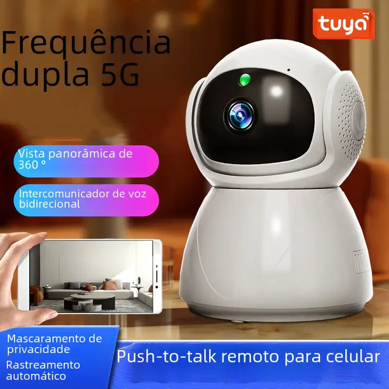 Smart WiFi Security Camera with 360-Degree Monitoring